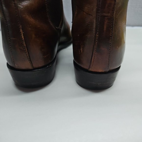 COLE HAAN Brown Leather Chelsea Charro Ankle Boot Pull-on 6B #4126 - Picture 5 of 7